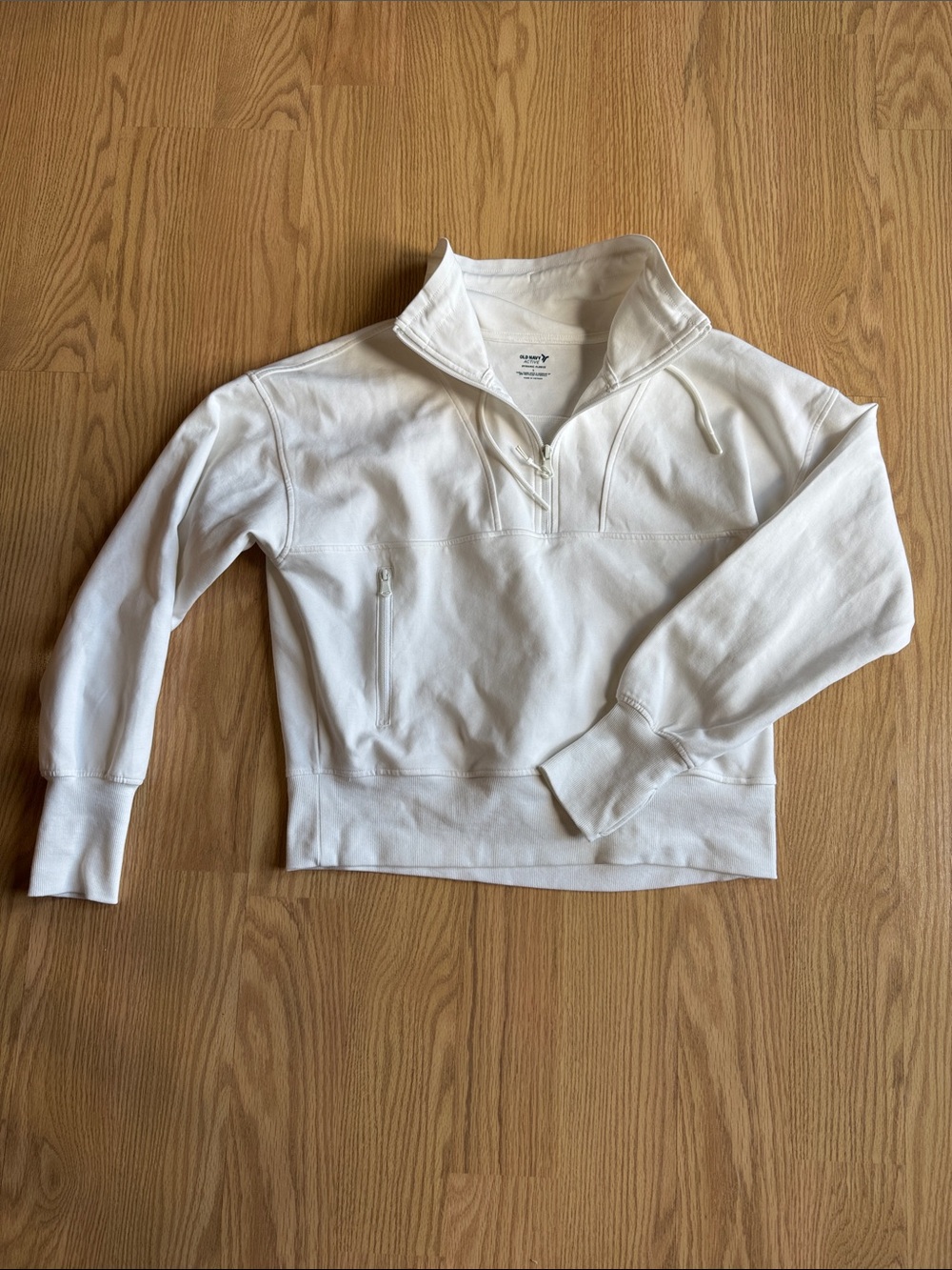 Old Navy White Quarter-Zip Pullover Sweater